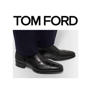 Tom Ford Men's Edgar Leather Wingtip Brogue Derby Shoes